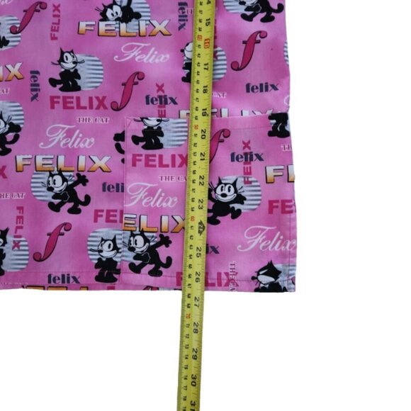 Scrub Nursing Top Lot of 2 Womens Med. Tinkerbell & Felix the Cat V Neck - Picture 4 of 12